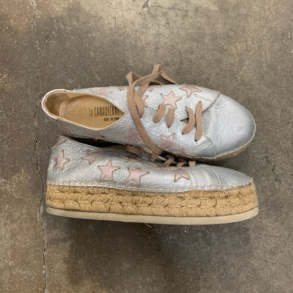 Là‎ canadienne star platform espadrilles